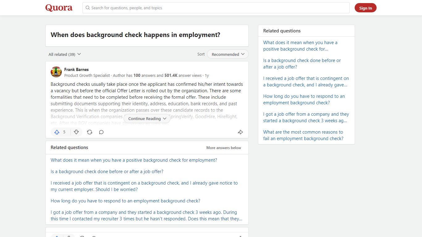 When does background check happens in employment? - Quora